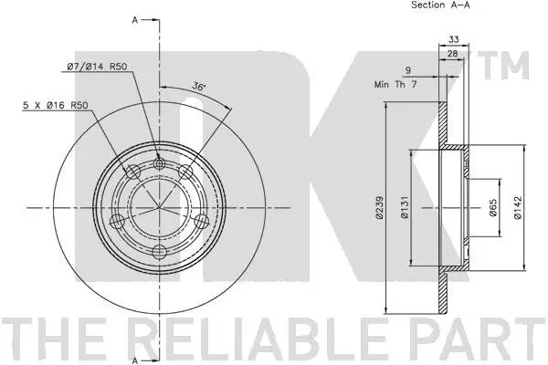 Bremsscheibe NK 204779 Bild Bremsscheibe NK 204779