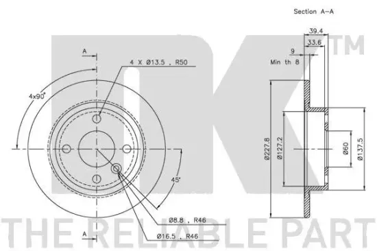 Bremsscheibe NK 204824 Bild Bremsscheibe NK 204824