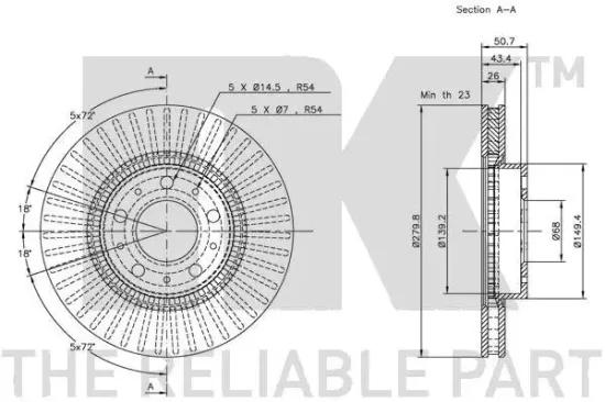 Bremsscheibe Vorderachse NK 204832 Bild Bremsscheibe Vorderachse NK 204832