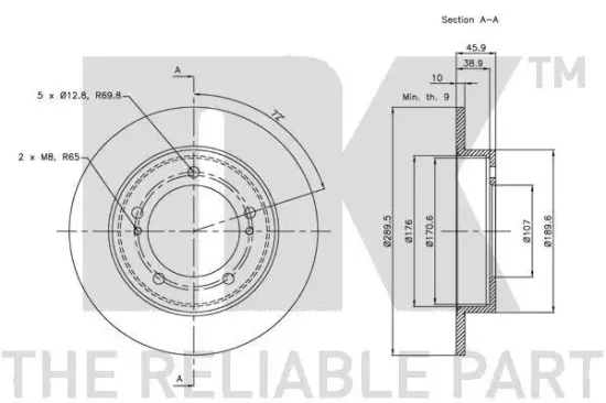 Bremsscheibe Vorderachse NK 205201 Bild Bremsscheibe Vorderachse NK 205201