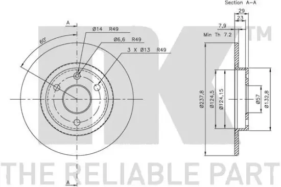 Bremsscheibe NK 209917 Bild Bremsscheibe NK 209917