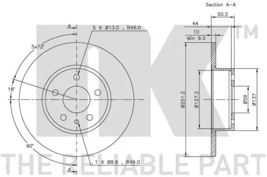 Bremsscheibe NK 209926 Bild Bremsscheibe NK 209926