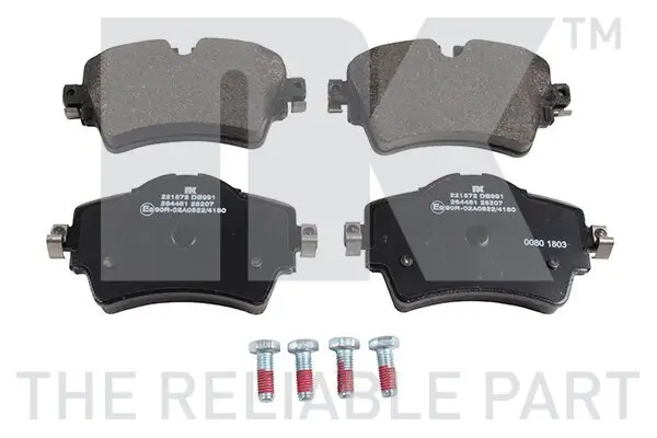 Bremsbelagsatz, Scheibenbremse Vorderachse NK 221572