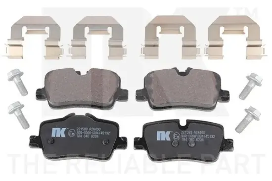 Bremsbelagsatz, Scheibenbremse Hinterachse NK 221589 Bild Bremsbelagsatz, Scheibenbremse Hinterachse NK 221589