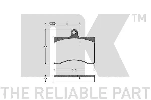 Bremsbelagsatz, Scheibenbremse Hinterachse NK 222398