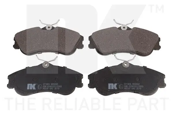 Bremsbelagsatz, Scheibenbremse Vorderachse NK 221963