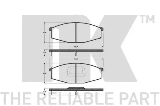 Bremsbelagsatz, Scheibenbremse Hinterachse NK 222567 Bild Bremsbelagsatz, Scheibenbremse Hinterachse NK 222567