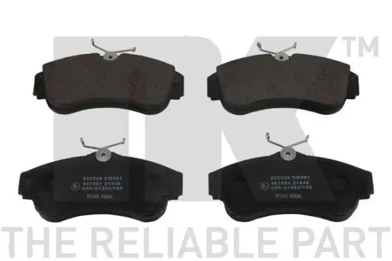 Bremsbelagsatz, Scheibenbremse Vorderachse NK 222220 Bild Bremsbelagsatz, Scheibenbremse Vorderachse NK 222220