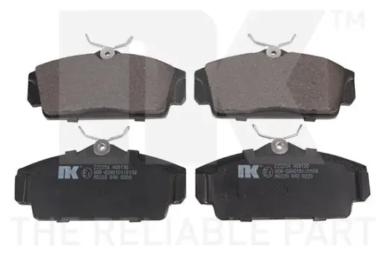 Bremsbelagsatz, Scheibenbremse Vorderachse NK 222254 Bild Bremsbelagsatz, Scheibenbremse Vorderachse NK 222254