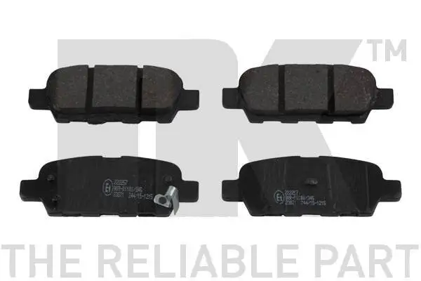 Bremsbelagsatz, Scheibenbremse Hinterachse NK 222257