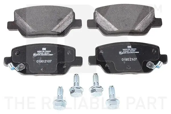 Bremsbelagsatz, Scheibenbremse NK 2223105