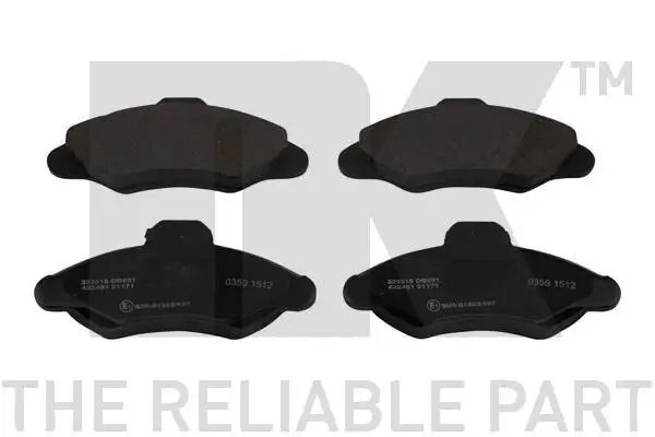 Bremsbelagsatz, Scheibenbremse Vorderachse NK 222518