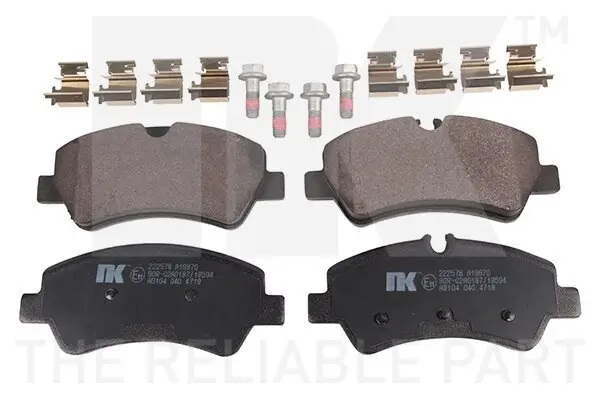 Bremsbelagsatz, Scheibenbremse NK 222578