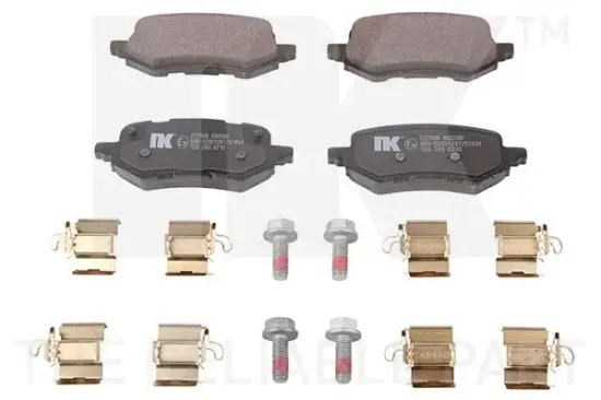 Bremsbelagsatz, Scheibenbremse Hinterachse NK 222598 Bild Bremsbelagsatz, Scheibenbremse Hinterachse NK 222598