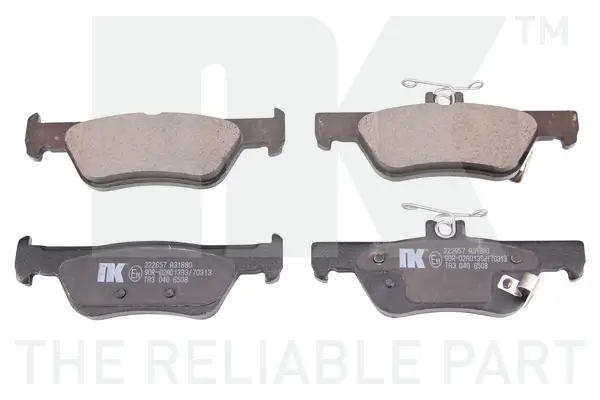 Bremsbelagsatz, Scheibenbremse Hinterachse NK 222657