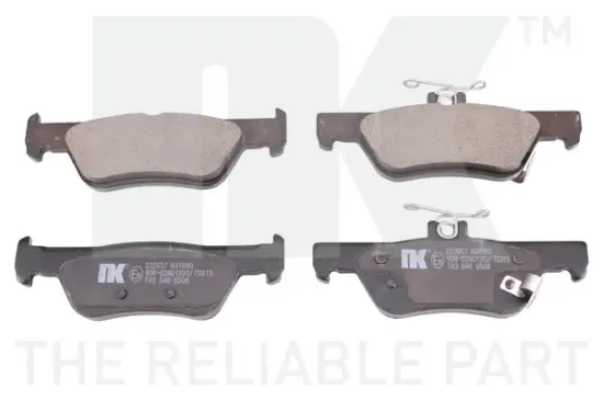 Bremsbelagsatz, Scheibenbremse Hinterachse NK 222657 Bild Bremsbelagsatz, Scheibenbremse Hinterachse NK 222657