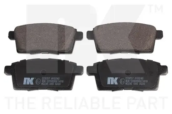 Bremsbelagsatz, Scheibenbremse Hinterachse NK 223257 Bild Bremsbelagsatz, Scheibenbremse Hinterachse NK 223257