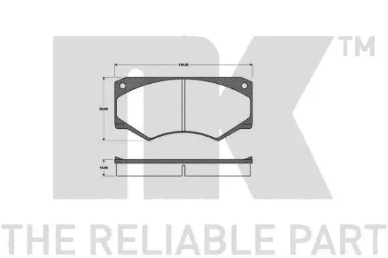 Bremsbelagsatz, Scheibenbremse Vorderachse NK 223636 Bild Bremsbelagsatz, Scheibenbremse Vorderachse NK 223636