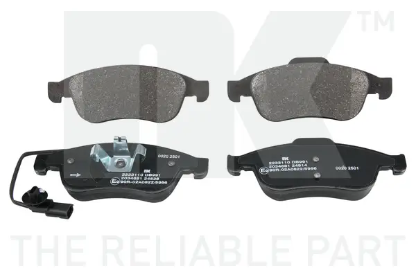 Bremsbelagsatz, Scheibenbremse Vorderachse NK 2233110