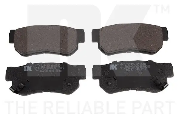 Bremsbelagsatz, Scheibenbremse Hinterachse NK 223415