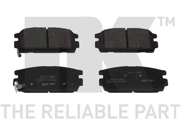 Bremsbelagsatz, Scheibenbremse Hinterachse NK 223417