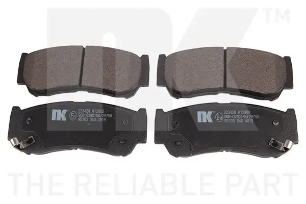 Bremsbelagsatz, Scheibenbremse Hinterachse NK 223428