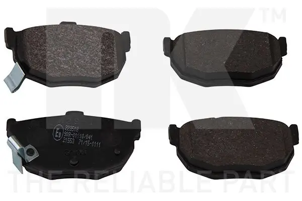 Bremsbelagsatz, Scheibenbremse Hinterachse NK 223518