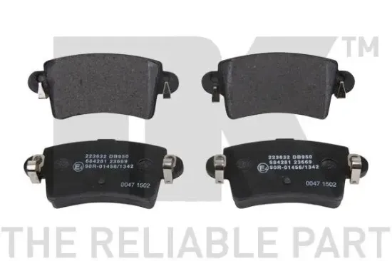 Bremsbelagsatz, Scheibenbremse Hinterachse NK 223632 Bild Bremsbelagsatz, Scheibenbremse Hinterachse NK 223632