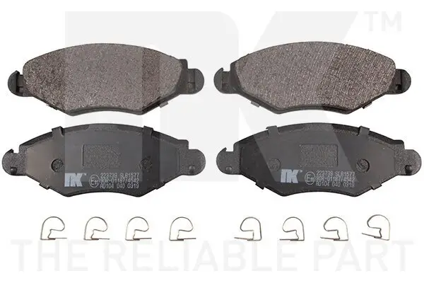 Bremsbelagsatz, Scheibenbremse Vorderachse NK 223739