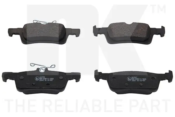 Bremsbelagsatz, Scheibenbremse Hinterachse NK 223755