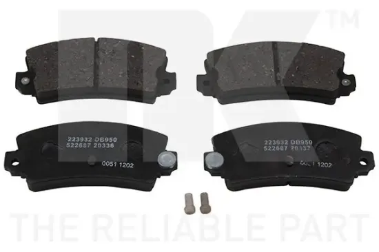 Bremsbelagsatz, Scheibenbremse Hinterachse NK 223932 Bild Bremsbelagsatz, Scheibenbremse Hinterachse NK 223932