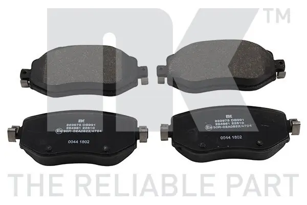 Bremsbelagsatz, Scheibenbremse Vorderachse NK 223975