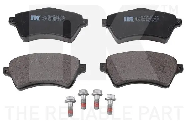 Bremsbelagsatz, Scheibenbremse Vorderachse NK 224023