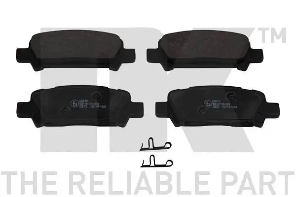 Bremsbelagsatz, Scheibenbremse Hinterachse NK 224411