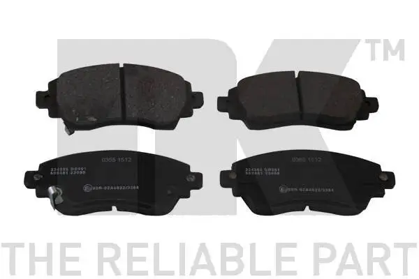 Bremsbelagsatz, Scheibenbremse Vorderachse NK 224565