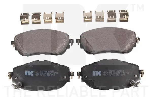 Bremsbelagsatz, Scheibenbremse Vorderachse NK 224599