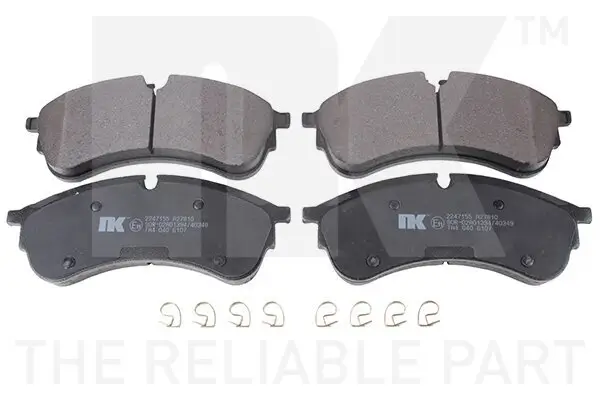 Bremsbelagsatz, Scheibenbremse Vorderachse NK 2247155