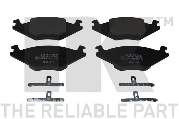 Bremsbelagsatz, Scheibenbremse Vorderachse NK 224715