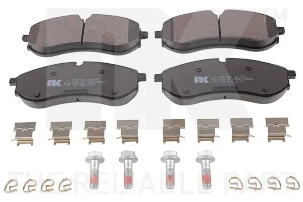 Bremsbelagsatz, Scheibenbremse Hinterachse NK 2247160