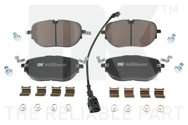 Bremsbelagsatz, Scheibenbremse Vorderachse NK 2247167