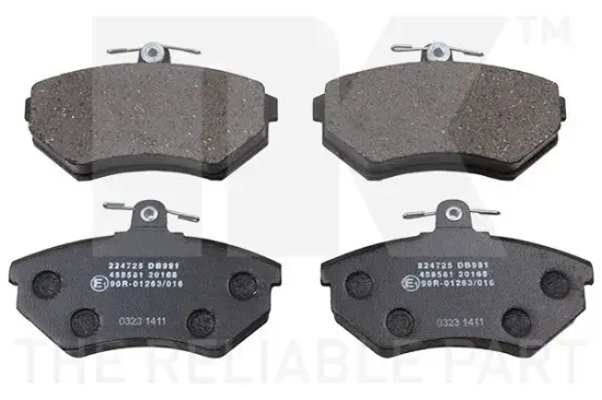 Bremsbelagsatz, Scheibenbremse Vorderachse NK 224725 Bild Bremsbelagsatz, Scheibenbremse Vorderachse NK 224725