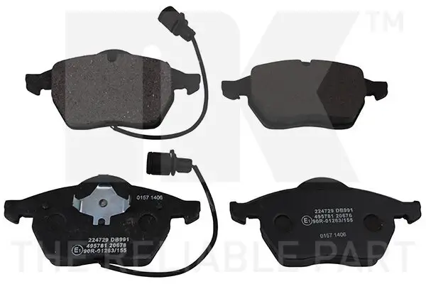 Bremsbelagsatz, Scheibenbremse Vorderachse NK 224729