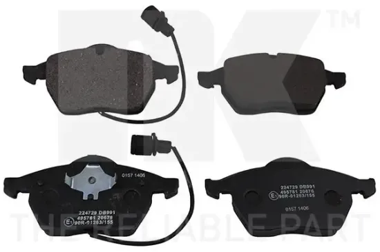 Bremsbelagsatz, Scheibenbremse Vorderachse NK 224729 Bild Bremsbelagsatz, Scheibenbremse Vorderachse NK 224729