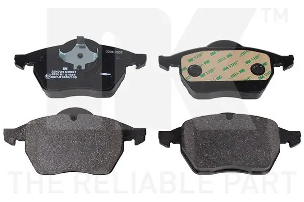 Bremsbelagsatz, Scheibenbremse Vorderachse NK 224734