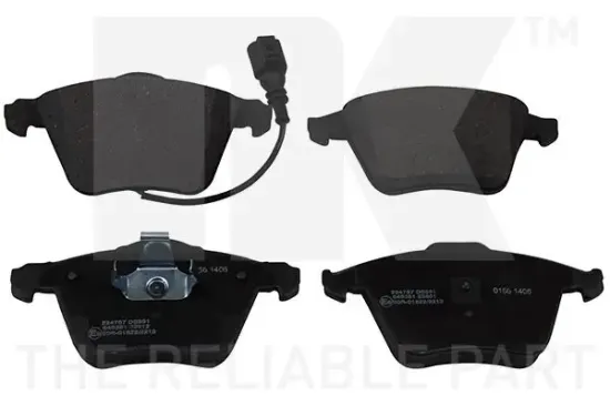 Bremsbelagsatz, Scheibenbremse Vorderachse NK 224787 Bild Bremsbelagsatz, Scheibenbremse Vorderachse NK 224787