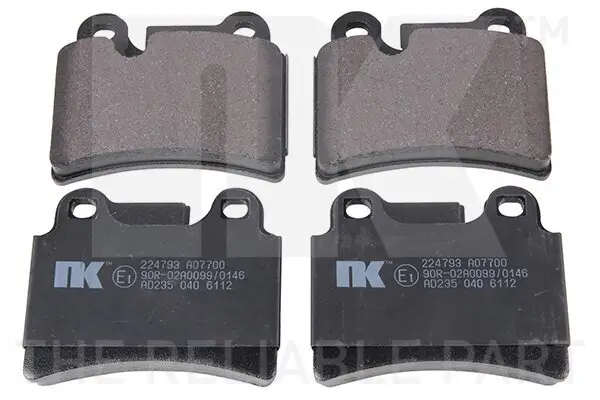 Bremsbelagsatz, Scheibenbremse Hinterachse NK 224793