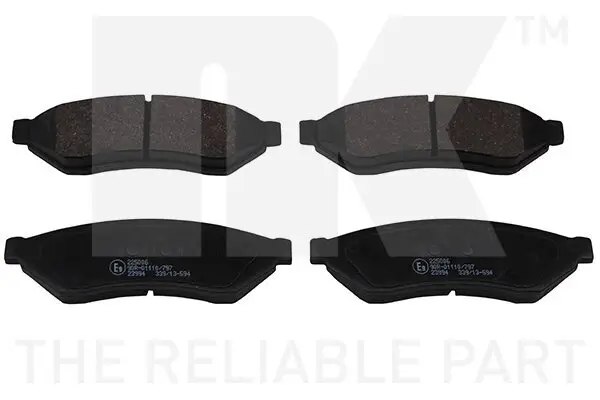 Bremsbelagsatz, Scheibenbremse Hinterachse NK 225006