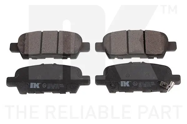 Bremsbelagsatz, Scheibenbremse Hinterachse NK 225221