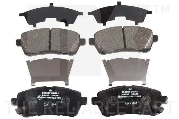 Bremsbelagsatz, Scheibenbremse Vorderachse NK 225227