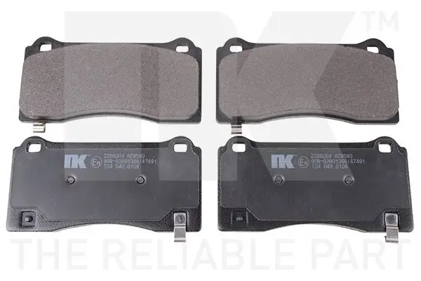 Bremsbelagsatz, Scheibenbremse Vorderachse NK 2266004